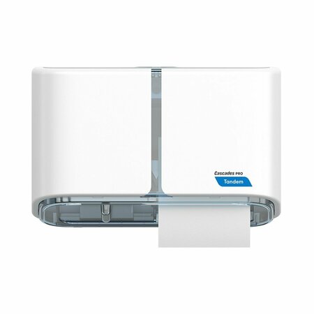 CASCADES PRO Tandem Toilet Paper Dispenser White 6.6 in. x 12.5 in. x 7.2 in. C313